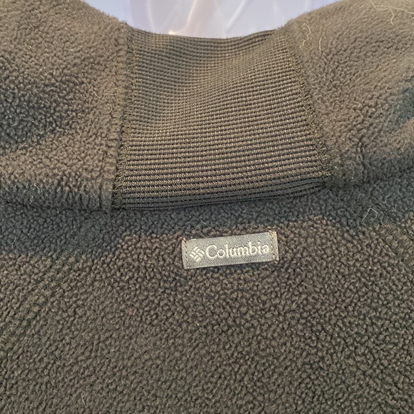 Columbia fleece mock neck quarter zip pullover sweater in black size XL - Picture 8 of 11
